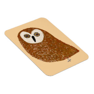 Moderner niedlicher nördlicher Sägekauz Magnet