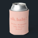 Moderner Niedlicher Peach Baby Dusche Individuelle<br><div class="desc">Moderner Niedlicher Pfirsichpfirsichduschendusche Individuelle Name kühlt ab</div>