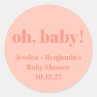 Moderner Niedlicher Peach Baby Dusche Individuelle