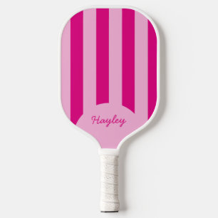 Moderner Niedlicher Rosa Streifen Individuelle Nam Pickleball Schläger