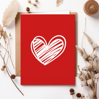 Moderner Niedlicher Roter Valentinstag für das Jub Karte