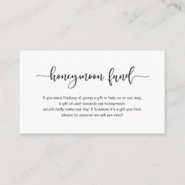 Moderner niedlicher Schriftart, Hochzeitsfond Begleitkarte