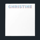 Moderner Niedlicher Sky Blue Bright Red Kids Lehre Notizblock<br><div class="desc">Moderne klassische Niedlich Light Sky Blue Bright Cherry Red Typographic Kids Teacher Notepad</div>