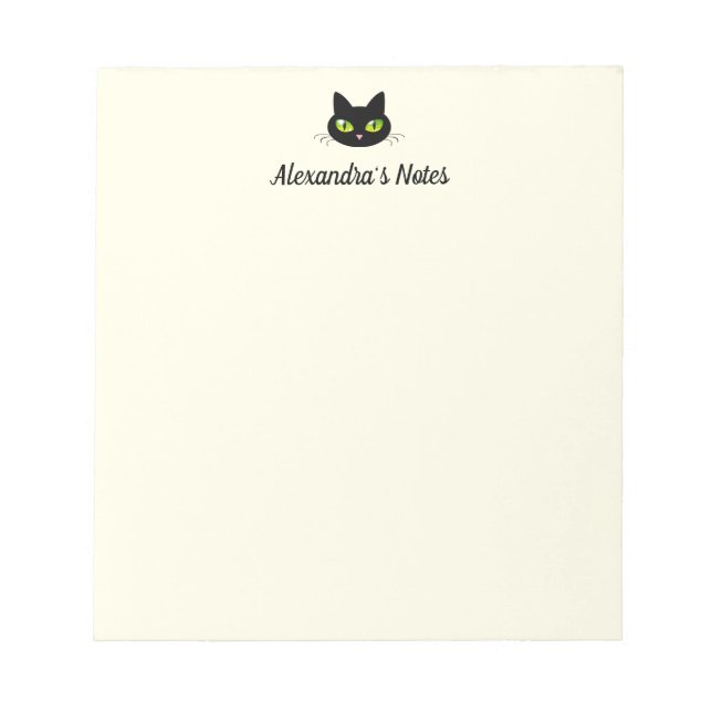 Moderner Niedlicher und Cooler Personalisierter Bl Notizblock (Vorderseite)