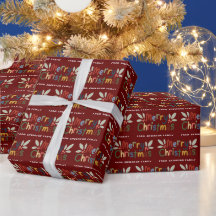 Moderner Niedlicher Weihnachtsmaroon
