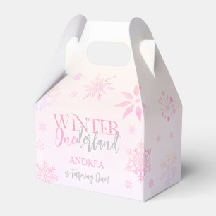Moderner Niedlicher Winter ONEderland Pink Erster  Geschenkschachtel
