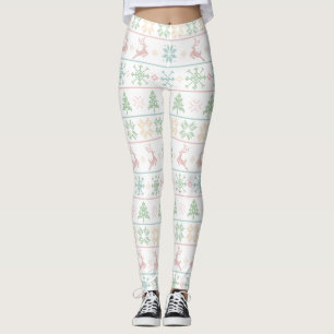 Moderner nordischer Strick Ugly Sweater Pastell Pi Leggings