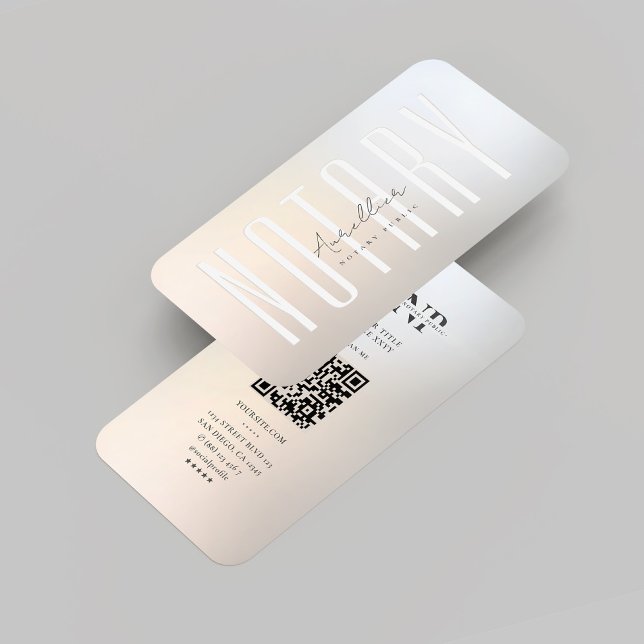 Moderner Notar Public Signature Agent Gold Silver Visitenkarte (Modern Notary Public Signing Agent Gold Silver Business Card
)