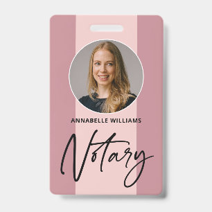 Moderner Notar-Unterschriftsagent-Badge Ausweis