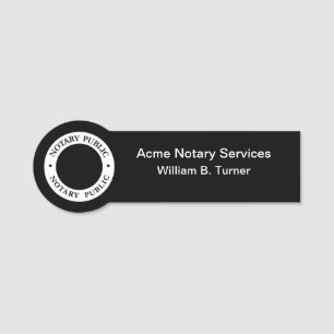 Moderner Notars-Service Namensschild