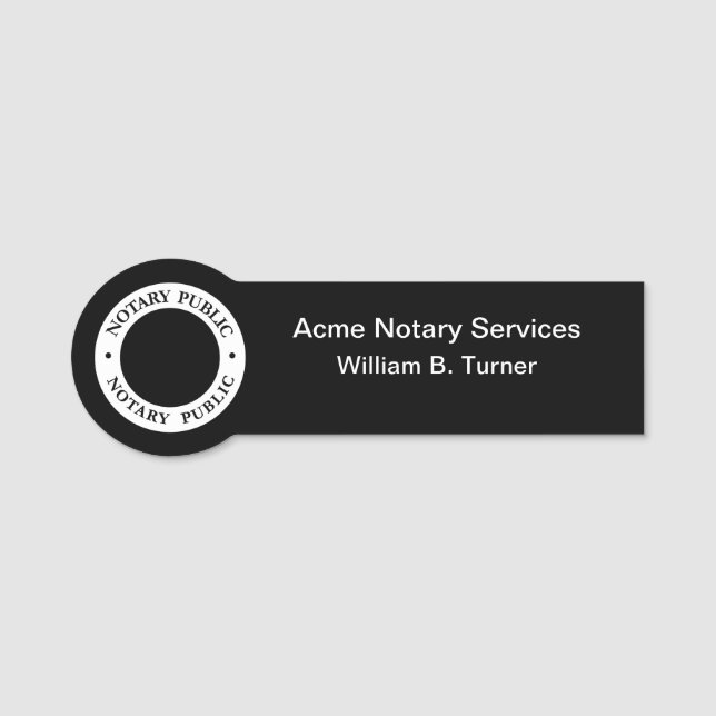 Moderner Notars-Service Namensschild (Vorderseite)