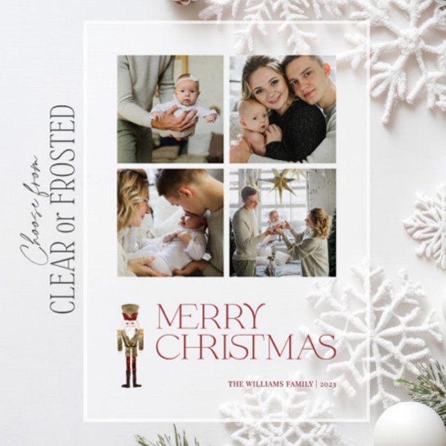 Moderner Nutcracker Frohe Weihnachten 4 Foto Urlau Acryleinladungen (Von Creator hochgeladen)