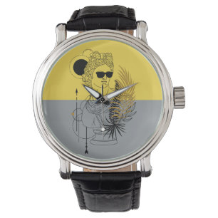 Moderner olympischer Gott Apollo Colorblock Armbanduhr