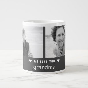 Moderner Oma- und Opa-Tag Schwarz-Weiß-Foto Jumbo-Tasse
