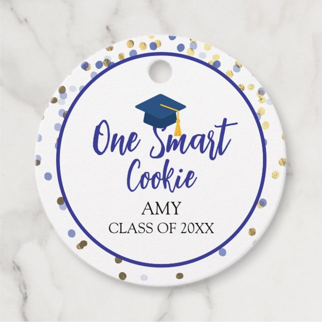 Moderner One Smart Cookie Abschluss Geschenkanhänger (Vorderseite)