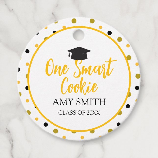 Moderner One Smart Cookie Abschluss Geschenkanhänger (Vorderseite)