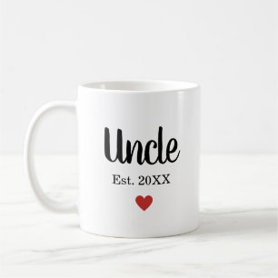 Moderner Onkel etablierte Jahr Kleines Herz Kaffeetasse