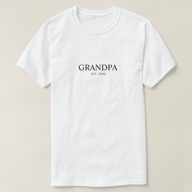 Moderner Opa Est-Jahr T-Shirt (Design vorne)