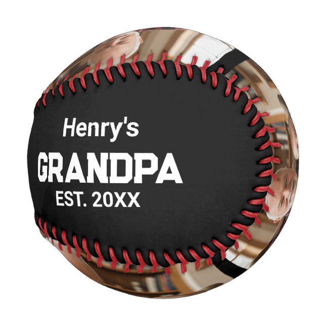 Moderner Opa Est. Name Jahr 3 Foto Baseball (Rückseite Links)