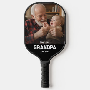 Moderner Opa Est. Name Jahr Foto Schwarz Pickleball Schläger