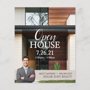 Moderner Open House Immobilienmakler Flyer