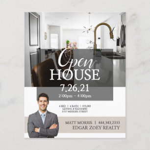 Moderner Open House Immobilienmakler Flyer