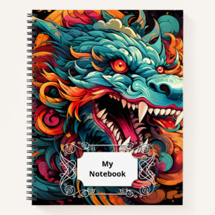 Moderner Orientalischer Drache Majestät Notizbuch