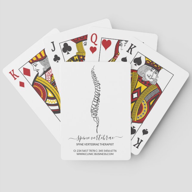 Moderner Orthopäde für Massagetherapie Spielkarten (Rückseite)