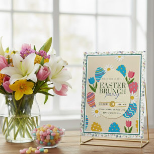 Moderner Ostersonntagsbrunch Frühlingsgarten-Ost Postkarte