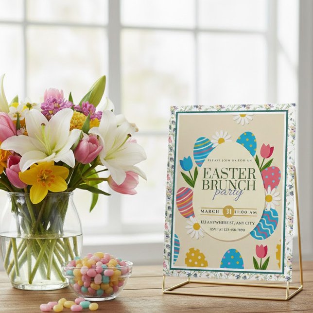 Moderner Ostersonntagsbrunch | Frühlingsgarten-Ost Postkarte (Von Creator hochgeladen)