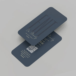 Moderner Otolaryngologe ENT Ohrnasen Throat Blue Visitenkarte