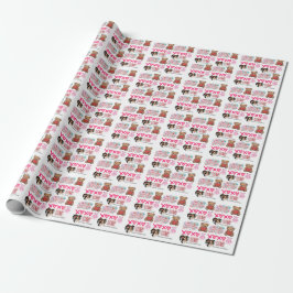 Moderner Paarname und Foto Valentinstag Geschenkpapier