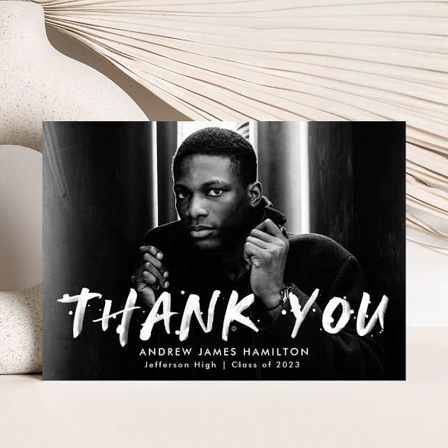 Moderner Paint Spritzer Foto Abschluss Dankeskarte (Von Creator hochgeladen)