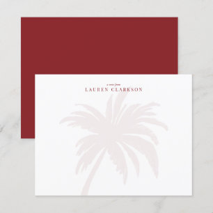 Moderner Palmbaum mit Red Typografy-Karte Einladung