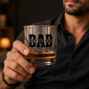 Moderner Papa Foto Personalisiertes Vatertagsges Whiskyglas