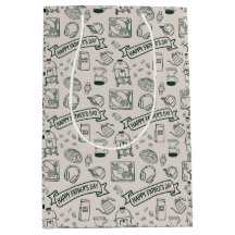 Moderner Papa Hobby Frohen Vatertag Doodle-Muster