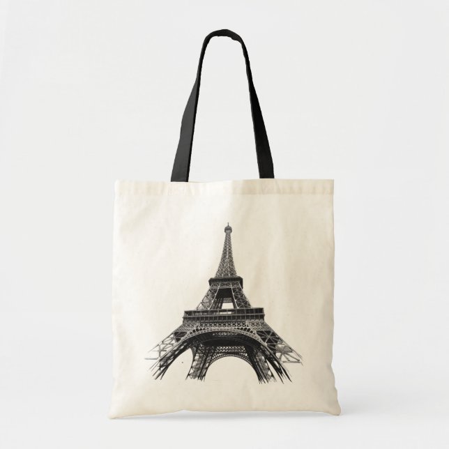 Moderner Pariser Eiffelturm Paris Französischer To Tragetasche (Vorne)
