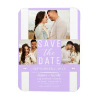 Moderner Pastel Lavender Save the Date 3 Foto