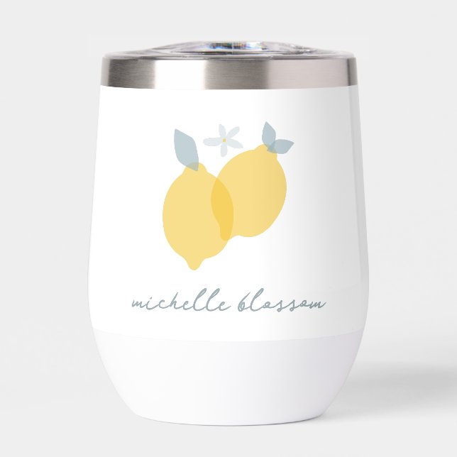 Moderner Pastell Citrus Lemons Muster Individuelle (Vorderseite)