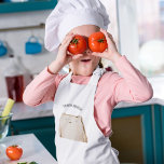 Moderner, pastellfarbener rosafarbener Bär mit Nam Kinderschürze<br><div class="desc">Moderner,  pastellfarbener rosafarbener Bär mit Namen</div>