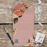 Moderner Peach Mimosa Floral Pink QR Code All In One Einladung<br><div class="desc">MIT ODER OHNE QR-CODE IM UAWG BEREICH ERHÄLTLICH. Das Design ist lebensecht pfirsichfarben, rot, gelb und weiß, mit Grünpflanzen auf staubigen rosa Untergründen. Fügen Sie Ihrer Einladung einen QR-Code hinzu, damit Besucher schnell auf Ihre Hochzeitswebsite für Details, Anleitungen, Menüoptionen und mehr zugreifen können, oder fügen Sie Ihre Geschenkregistrierung Web-URL. Personalisierte...</div>