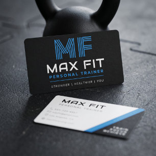 Moderner Personal Trainer Fitness Coach Visitenkarte