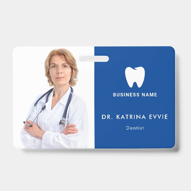 Moderner Personalausweis | Dentis Logo Foto Busine Ausweis (Vorderseite)