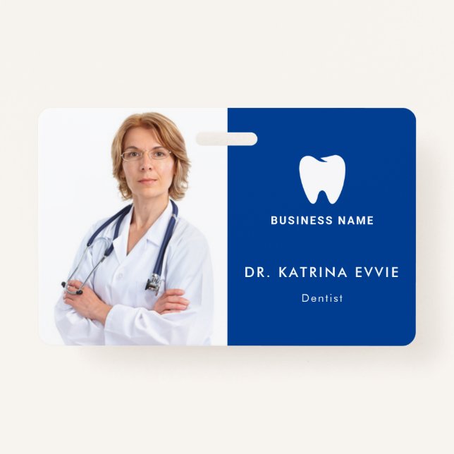 Moderner Personalausweis | Dentis Logo Foto Busine Ausweis (Vorderseite)