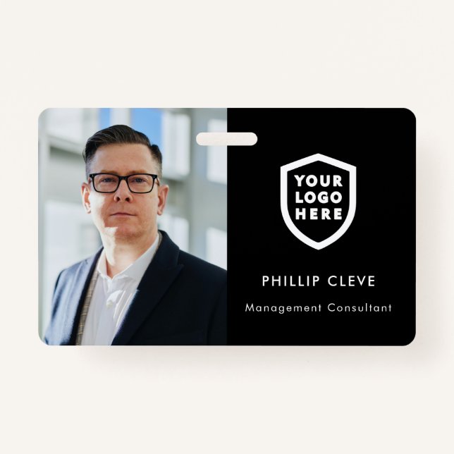 Moderner Personalausweis | Logo-Foto-Firmenübersch Ausweis (Vorderseite)