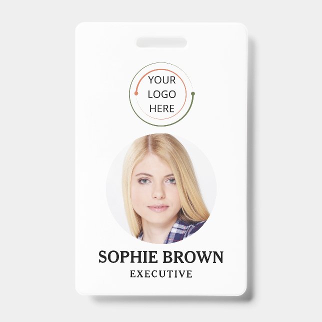 Moderner Personalausweis | Minimalistischer Geschä Ausweis (Vorderseite)