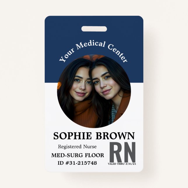 Moderner Personalausweis | Minimalistischer Geschä Ausweis (Vorderseite)