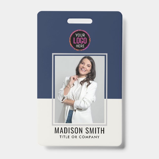 Moderner Personalausweis | Minimalistischer Mitarb Ausweis (Vorderseite)