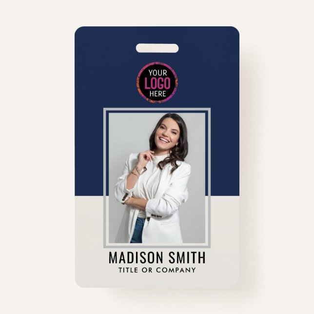 Moderner Personalausweis | Minimalistischer Mitarb Ausweis (Vorderseite)