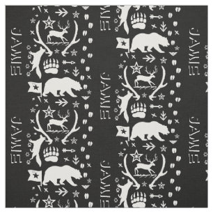 Moderner Personalisierter Bärenfoxenzimmer Stoff